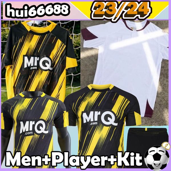 23/24 watfords soccer jerseys ronan sarr araujo asprilla sema kone kayembe kamara martins louza 2023 2024 home men kit football shirts, Black;yellow
23/24 watfords soccer jerseys ronan sarr araujo asprilla sema kone kayembe kamara martins louza 2023 2024 home men kit football shirts, Black;yellow