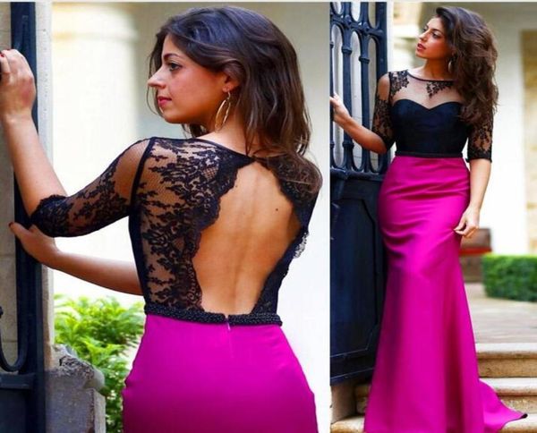 black lace long mermaid evening dresses 2017 with sleeve open back see through formal fuchsia color new design pageant prom p7153426
black lace long mermaid evening dresses 2017 with sleeve open back see through formal fuchsia color new design pageant prom p7153426