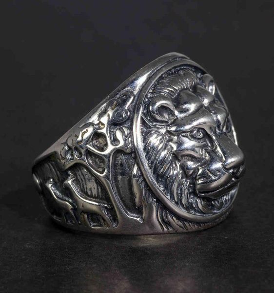 rings solid 925 sterling silver mens lion ring vintage steampunk retro biker for men trees deers engraved male jewelry7085042, Golden;silver
rings solid 925 sterling silver mens lion ring vintage steampunk retro biker for men trees deers engraved male jewelry7085042, Golden;silver