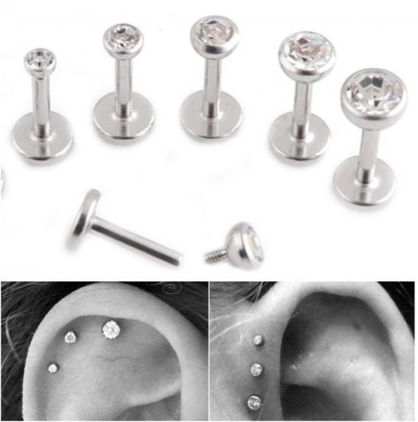 gem lip stud cartilage helix tragus clear crystal ear labret piercing earring bar internally threaded 16g diamond lip ring lot sur8895133, Black
gem lip stud cartilage helix tragus clear crystal ear labret piercing earring bar internally threaded 16g diamond lip ring lot sur8895133, Black