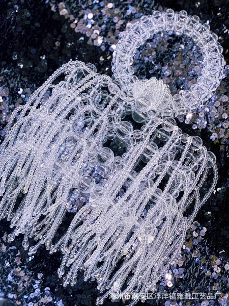 taotassel handbag, handmade beaded bag, acrylic transparent bead handbag, female 230725
taotassel handbag, handmade beaded bag, acrylic transparent bead handbag, female 230725