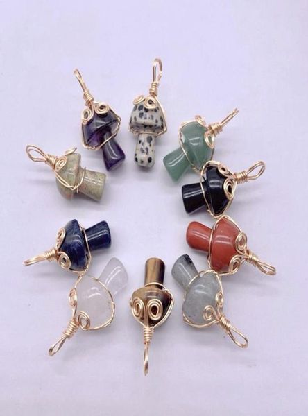 gold wire wrap mushroom natural stone pendant necklace crystal quartz healing energy rope chain necklace for women gift 2015mm6981941, Silver
gold wire wrap mushroom natural stone pendant necklace crystal quartz healing energy rope chain necklace for women gift 2015mm6981941, Silver