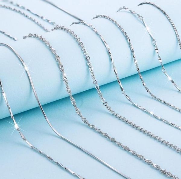 real 925 sterling silver chain necklace water-wave box link chain for woman 45cm 0.7 0.8mm diy jewelry making 18 inches5315966
real 925 sterling silver chain necklace water-wave box link chain for woman 45cm 0.7 0.8mm diy jewelry making 18 inches5315966