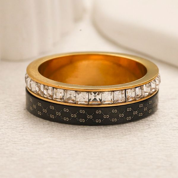 designer logo ring brand luxury engagement love ring 18k gold plated stainless steel jewelry shower non fade classic wedding ring, Silver
designer logo ring brand luxury engagement love ring 18k gold plated stainless steel jewelry shower non fade classic wedding ring, Silver