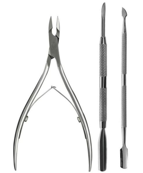 3pcsset stainless steel cuticle pusher spoon remover cutter nipper clipper nail scissors tools for manicure callus shaver1859432, Silver
3pcsset stainless steel cuticle pusher spoon remover cutter nipper clipper nail scissors tools for manicure callus shaver1859432, Silver