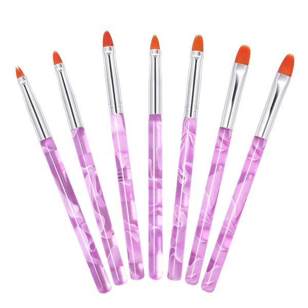 7 piece acrylic nail art brush set, uv gel nail brushes set professional painting pen for diy manicure art design, Yellow
7 piece acrylic nail art brush set, uv gel nail brushes set professional painting pen for diy manicure art design, Yellow