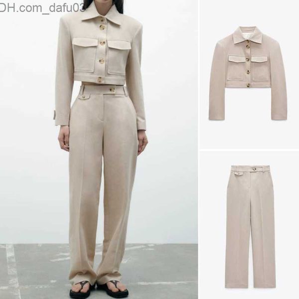women's tracksuits pb zautumn winter 2023 new holiday style short fashion edition pioneer+straight pants two piece set z230726, Gray
women's tracksuits pb zautumn winter 2023 new holiday style short fashion edition pioneer+straight pants two piece set z230726, Gray