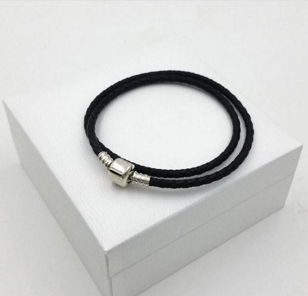authentic 925 sterling silver fashion bracelets moments leather bangle fits european style jewelry charms beads 590602422702698, Black
authentic 925 sterling silver fashion bracelets moments leather bangle fits european style jewelry charms beads 590602422702698, Black