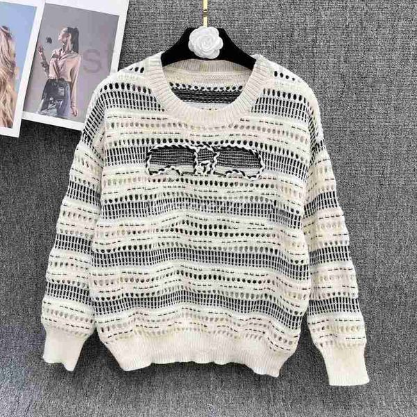 women's knits & tees designer sweaters with striped letter hollow out runway viscose crop t shirt luxury brand high end elasticity pul, White
women's knits & tees designer sweaters with striped letter hollow out runway viscose crop t shirt luxury brand high end elasticity pul, White