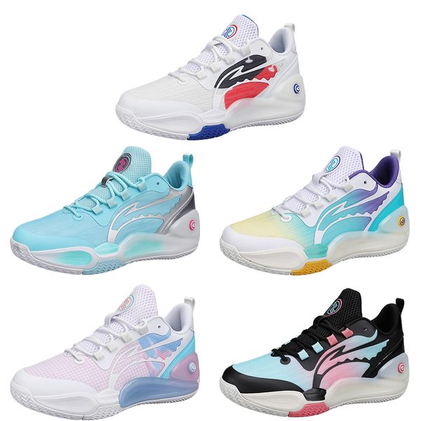 2023 multi-colored basketball shoes men women white purple black yellow pink blue trainers outdoor sports color5, Black;pink
2023 multi-colored basketball shoes men women white purple black yellow pink blue trainers outdoor sports color5, Black;pink