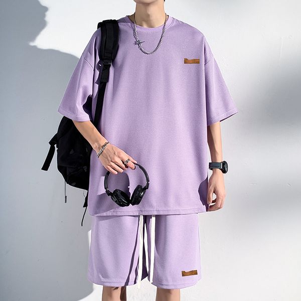 mens tracksuits summer tracksuit waffle fabric breathable casual tshirt and shorts fashion half sleeve two piece set mans sport clothing 230, Gray
mens tracksuits summer tracksuit waffle fabric breathable casual tshirt and shorts fashion half sleeve two piece set mans sport clothing 230, Gray