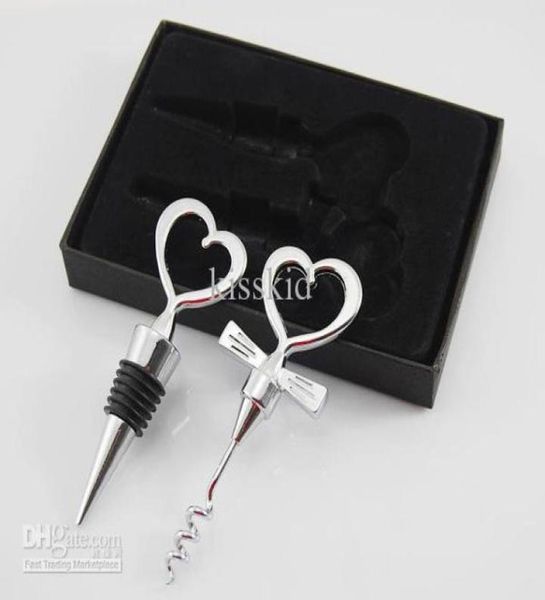 10 pcs heartshaped wine bottle opener and ser wedding favors wine favor set gift new2264664, Black
10 pcs heartshaped wine bottle opener and ser wedding favors wine favor set gift new2264664, Black