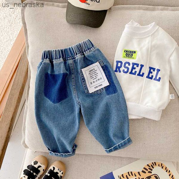 fashion children boys denim pant 17years toddler kids elastic waist loose jeans soft trousers autumn clothes l230518, Blue
fashion children boys denim pant 17years toddler kids elastic waist loose jeans soft trousers autumn clothes l230518, Blue