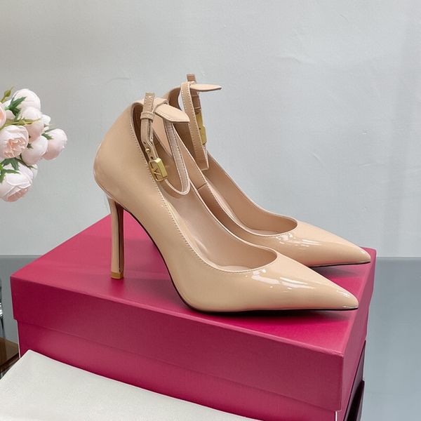 high heels womens stilettos metal patent leather one-line buckle shallow opening professional commuter womens shoes luxury designer party sh, Black
high heels womens stilettos metal patent leather one-line buckle shallow opening professional commuter womens shoes luxury designer party sh, Black