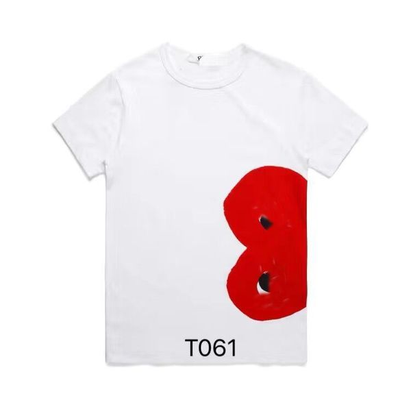 fashion mens play t shirt designer red heart shirt commes casual women shirts des badge garcons high quanlity tshirts cotton embroidery #12, White;black
fashion mens play t shirt designer red heart shirt commes casual women shirts des badge garcons high quanlity tshirts cotton embroidery #12, White;black
