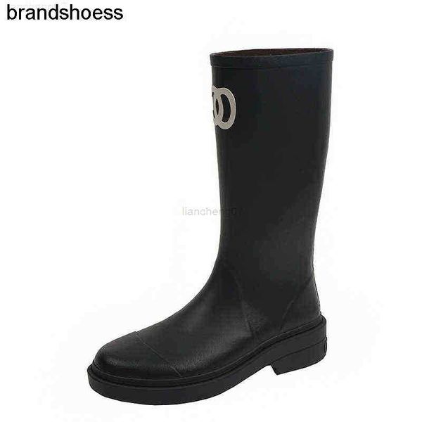 designer winter channel boots women heel thick sole ankle boots brand rubber boots y220811, Black
designer winter channel boots women heel thick sole ankle boots brand rubber boots y220811, Black