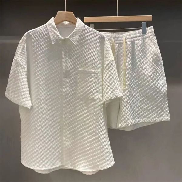 men s tracksuits men suit set casual oversize plaid lapel short shirts solid two piece summer sleeve loose fashion streetwear 230724, Gray
men s tracksuits men suit set casual oversize plaid lapel short shirts solid two piece summer sleeve loose fashion streetwear 230724, Gray