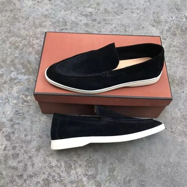 luxury loros- summer walk flats men casual loafer soft suede leather lp shoes slip on elastic beef tendon bottom designer shoes for man with, Black
luxury loros- summer walk flats men casual loafer soft suede leather lp shoes slip on elastic beef tendon bottom designer shoes for man with, Black