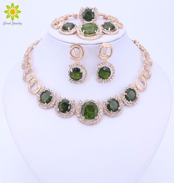 african gold color luxury bridal jewelry sets wedding round green crystal women wedding necklace earrings jewelry sets4611365, Slivery;golden
african gold color luxury bridal jewelry sets wedding round green crystal women wedding necklace earrings jewelry sets4611365, Slivery;golden