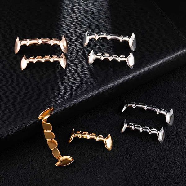 double caps hip hop grillz two teeth grills for men rapper jewelry wholesale, Silver
double caps hip hop grillz two teeth grills for men rapper jewelry wholesale, Silver