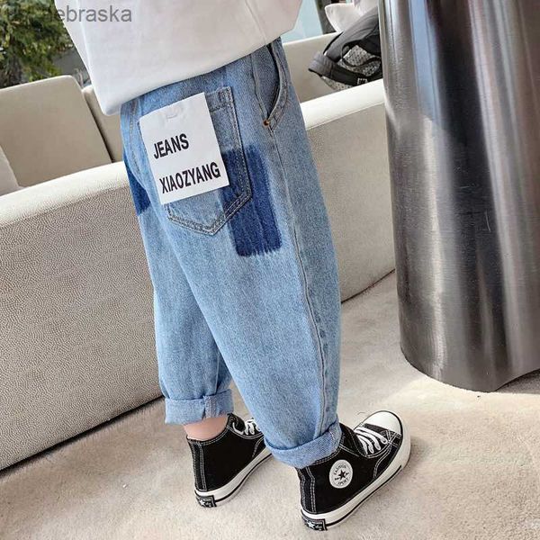 spring fall kids boys' clothes baby elastic denim trousers for toddler children boy clothing outer wear jeans pants 210 years l230518, Blue
spring fall kids boys' clothes baby elastic denim trousers for toddler children boy clothing outer wear jeans pants 210 years l230518, Blue