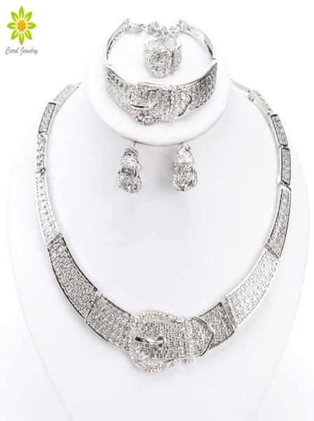 women silvergold plated dubai african white cz diamond austrian crystal necklace bracelet earring ring wedding jewelry set5732501, Slivery;golden
women silvergold plated dubai african white cz diamond austrian crystal necklace bracelet earring ring wedding jewelry set5732501, Slivery;golden