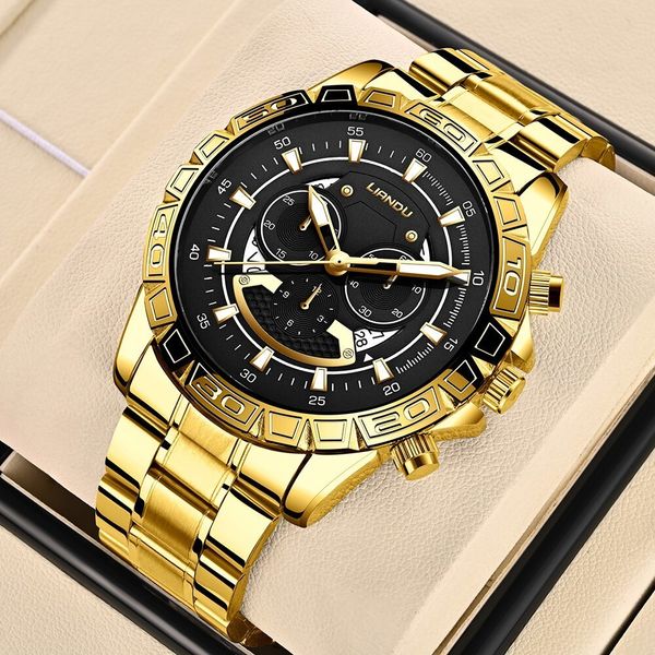 wristwatches liandu brand luxury men fashion quartz watch date clock sport watches mens stainless steel strap wristwatch relogio masculin 23, Slivery;brown
wristwatches liandu brand luxury men fashion quartz watch date clock sport watches mens stainless steel strap wristwatch relogio masculin 23, Slivery;brown