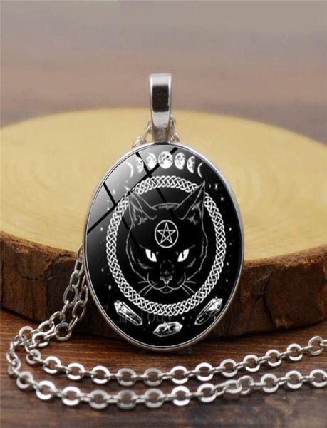 black cat pendant necklace round time pentagram necklaces magic black cat necklace is very cool5848677, Silver
black cat pendant necklace round time pentagram necklaces magic black cat necklace is very cool5848677, Silver