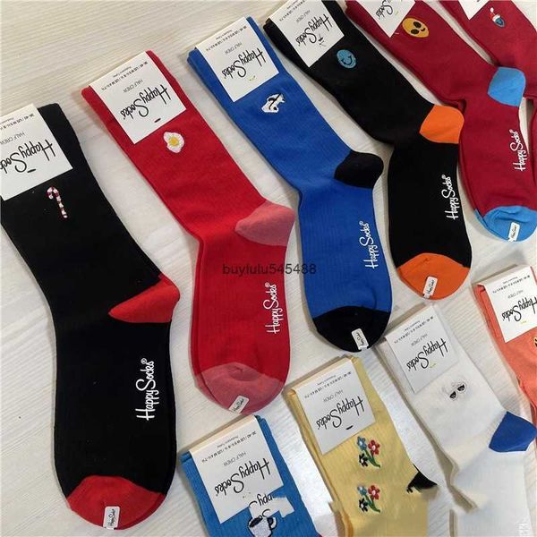 2023 fashion sock hosiery happysocks new spring and autumn pure cotton double needle embroidered women's light luxury solid color mid l, Black;white
2023 fashion sock hosiery happysocks new spring and autumn pure cotton double needle embroidered women's light luxury solid color mid l, Black;white