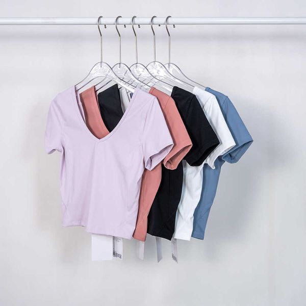 lulu women summer t shirt workout short sleeve crop v-neck yoga t-shirt casual slim fit gym running t-shirts woman
lulu women summer t shirt workout short sleeve crop v-neck yoga t-shirt casual slim fit gym running t-shirts woman