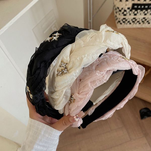 new fashion hairband for women side rhinestone star turban autumn wide side headwear party travel hair accessories, Slivery;white
new fashion hairband for women side rhinestone star turban autumn wide side headwear party travel hair accessories, Slivery;white