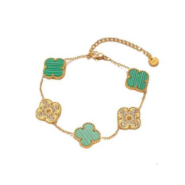 van clover bracelet luxury designer jewelry four leaf bracelets 18k gold plate agate diamond fashion van love charm chain for women wedding, Golden;silver
van clover bracelet luxury designer jewelry four leaf bracelets 18k gold plate agate diamond fashion van love charm chain for women wedding, Golden;silver