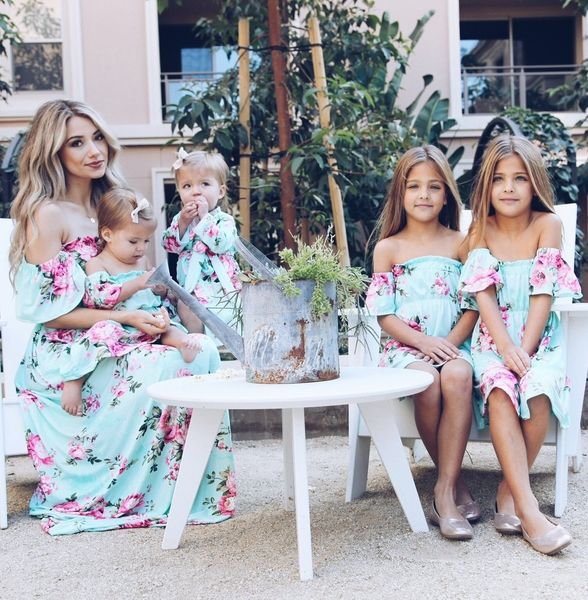 family matching outfits off shoulder mother and daughter dress mommy me clothes mum floral mom baby look vestido 230724, Blue
family matching outfits off shoulder mother and daughter dress mommy me clothes mum floral mom baby look vestido 230724, Blue