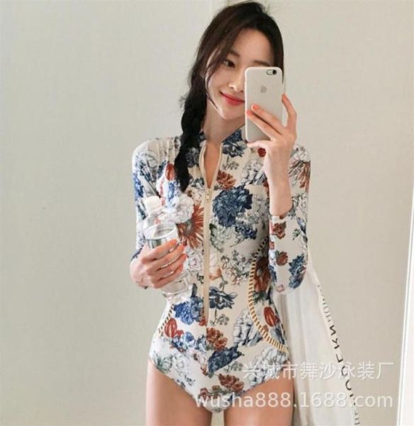 version of new korean slim onepiece swimsuit for women039s long sleeve 215u7431217, White;black
version of new korean slim onepiece swimsuit for women039s long sleeve 215u7431217, White;black