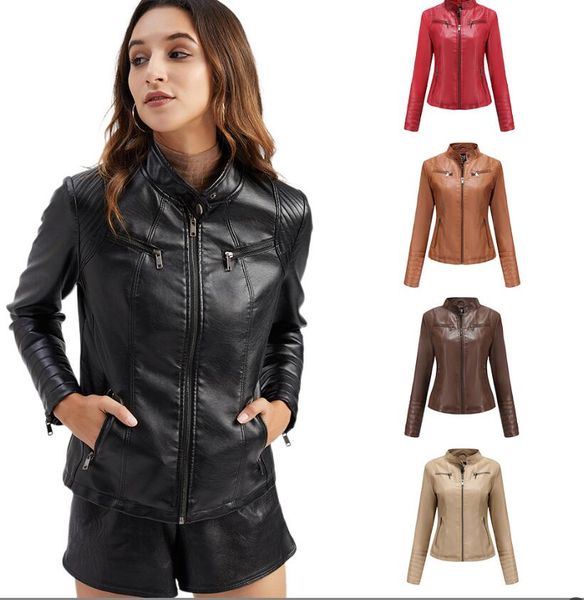 2023 new women's pu leather stand collar faux leather coat women short jacket slim fit thin coats motorcycle wear outerwear shshnnxh788, Black
2023 new women's pu leather stand collar faux leather coat women short jacket slim fit thin coats motorcycle wear outerwear shshnnxh788, Black