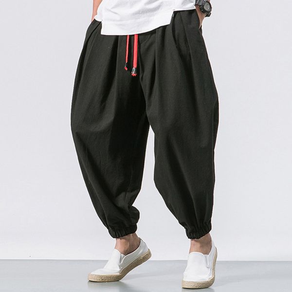men's pants man cotton linen wild leg casual loose calflength bloomers summer baggy male traditional trousers joggers 230724, Black
men's pants man cotton linen wild leg casual loose calflength bloomers summer baggy male traditional trousers joggers 230724, Black