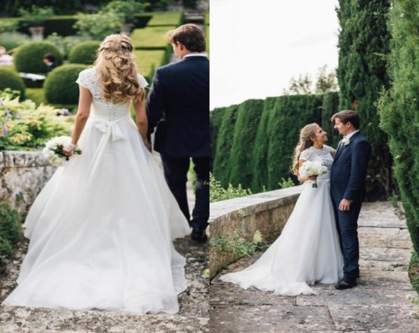country wedding dresses a line illusion lace jewel neck short sleeves modest bridal gowns with sash and sweep train custom made7286610, White
country wedding dresses a line illusion lace jewel neck short sleeves modest bridal gowns with sash and sweep train custom made7286610, White
