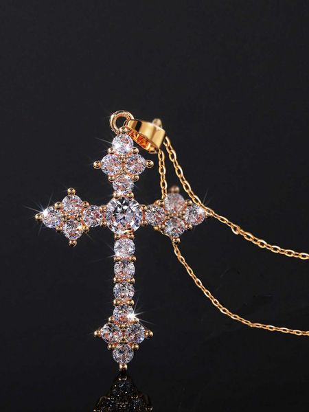 women's accessories 1pc glamorous cubic zirconia decor cross pendant necklace for women for daily decoration, Silver
women's accessories 1pc glamorous cubic zirconia decor cross pendant necklace for women for daily decoration, Silver