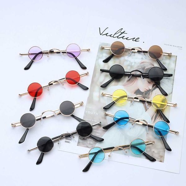 vintage rock punk man sunglasses classic small round sunglasses kid wide bridge metal frame black lens driving sunglasses, Blue
vintage rock punk man sunglasses classic small round sunglasses kid wide bridge metal frame black lens driving sunglasses, Blue