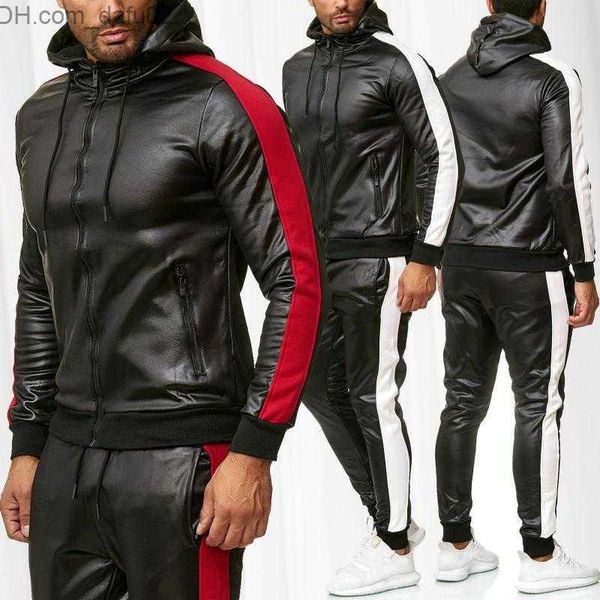 men's tracksuits men's tracksuits zogaa autumn winter stitching leather jacket hooded sports suit street trendy leisure chic men s, Gray
men's tracksuits men's tracksuits zogaa autumn winter stitching leather jacket hooded sports suit street trendy leisure chic men s, Gray