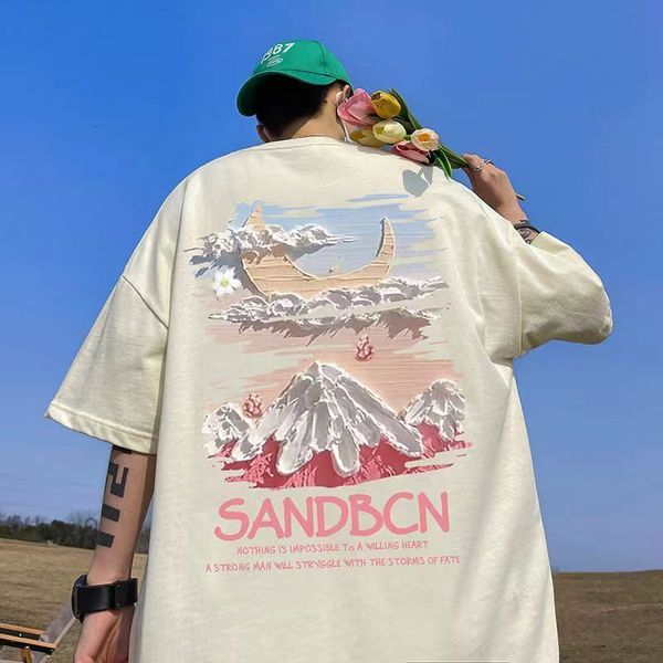 men's tshirts y2k vintage minus two retro snow mountain tshirts for men and women in summer american street casual loose wild short sle, White;black
men's tshirts y2k vintage minus two retro snow mountain tshirts for men and women in summer american street casual loose wild short sle, White;black