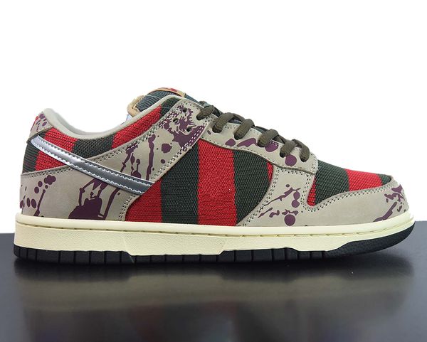 duks low freddy krueger casual shoes grey red dark green running shoe outdoor sports sneakers with box, Black
duks low freddy krueger casual shoes grey red dark green running shoe outdoor sports sneakers with box, Black