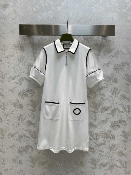 23ss womens designer clothing women dresses summer dress double-g embroidered pocket half-zip lapel draped short-sleeved dress womens clothi, Black;gray
23ss womens designer clothing women dresses summer dress double-g embroidered pocket half-zip lapel draped short-sleeved dress womens clothi, Black;gray