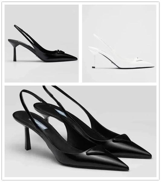 elegant summer triangle brushed leather sandals shoes for women slingback pumps luxury footwear women high heels party wedding dress, Black
elegant summer triangle brushed leather sandals shoes for women slingback pumps luxury footwear women high heels party wedding dress, Black