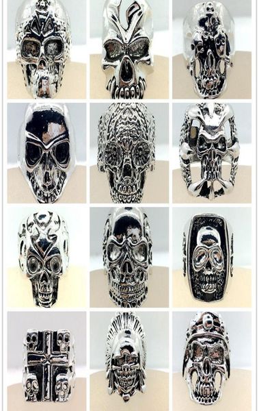 whole 30pcs men039s mix style big size skull carved biker silver plated rings jewelry punk skeleton ring9356527
whole 30pcs men039s mix style big size skull carved biker silver plated rings jewelry punk skeleton ring9356527