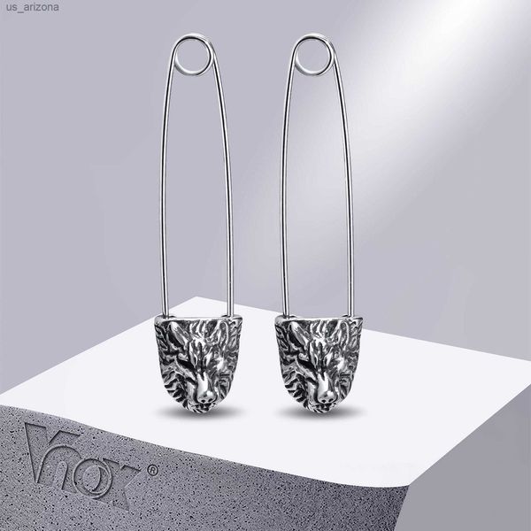 vnox wolf earrings for men stylish stainless steel pin hoop earrings with animal wolves head cool punk huggie earrings l230620, Golden;silver
vnox wolf earrings for men stylish stainless steel pin hoop earrings with animal wolves head cool punk huggie earrings l230620, Golden;silver