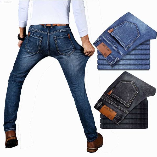 spring autumn men's smart elastic business fashion straight regular stretch denim trousers men jeans 28-40 l230726, Blue
spring autumn men's smart elastic business fashion straight regular stretch denim trousers men jeans 28-40 l230726, Blue
