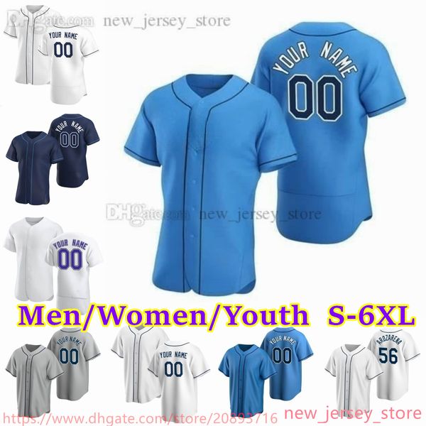 custom ncaa s-6xl baseball 5 wander franco jersey stitched 13 manuel margot 56 randy arozarena 18 shane mcclanahan yandy diaz luke raley jos, Black
custom ncaa s-6xl baseball 5 wander franco jersey stitched 13 manuel margot 56 randy arozarena 18 shane mcclanahan yandy diaz luke raley jos, Black