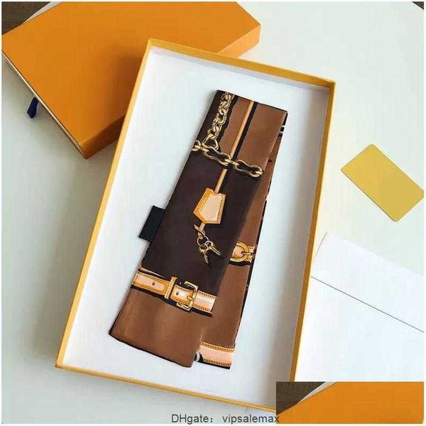 scarves classic designer handbag scarf ladies headband fashion letters silk tie size 8x120cm drop delivery accessories hats gloves dhdzf, Blue;gray
scarves classic designer handbag scarf ladies headband fashion letters silk tie size 8x120cm drop delivery accessories hats gloves dhdzf, Blue;gray