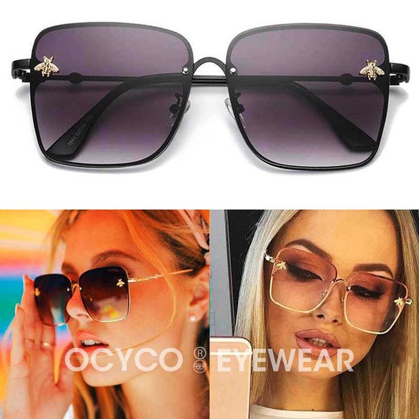 2023 new fashion lady rimless square bee sunglasses women men small glasses gradient sun glasses female uv400 male sun glasses metal frame s, White;black
2023 new fashion lady rimless square bee sunglasses women men small glasses gradient sun glasses female uv400 male sun glasses metal frame s, White;black